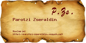 Parotzi Zseraldin névjegykártya